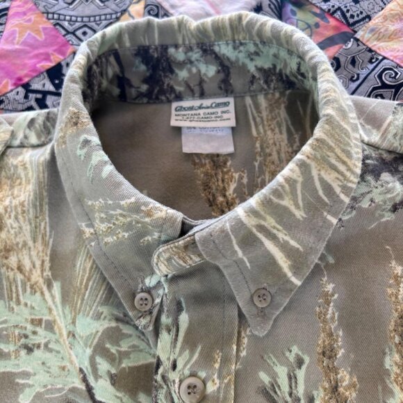 vintage MONTANA CAMO Prairie Ghost Camouflage Shirt Mens SMALL - Picture 4 of 8